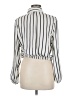 American Eagle Outfitters 100% Polyester Stripes Ivory Long Sleeve Blouse Size M - photo 2