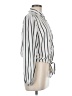 American Eagle Outfitters 100% Polyester Stripes Ivory Long Sleeve Blouse Size M - photo 4