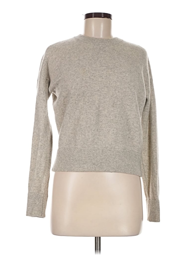 Pre-owned Minnie Rose Cashmere Pullover Sweater In Gray