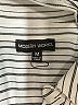 Modern Works Stripes White 3/4 Sleeve Button-Down Shirt Size M - photo 7