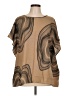 Unbranded Tan Short Sleeve Blouse Size L - photo 1
