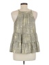 Sunday in Brooklyn Metallic Gold Silver Sleeveless Blouse Size M - photo 2