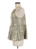 Sunday in Brooklyn Metallic Gold Silver Sleeveless Blouse Size M - photo 5