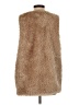 Lush 100% Polyester Tan Faux Fur Vest Size Sm - Med - photo 2