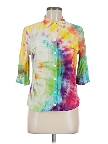 Equipment Short Sleeve Silk Top (view 1)