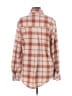 Billabong 100% Polyester Plaid Red Cardigan Size L - photo 2