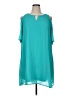 Tacera 100% Polyester Solid Teal Casual Dress Size XL - photo 1