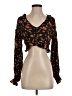 Free People 100% Viscose Black 3/4 Sleeve Blouse Size S - photo 1