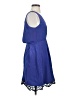 Parker 100% Silk Solid Blue Casual Dress Size XS - photo 4