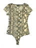 Express Animal Print Gold Bodysuit Size L - photo 1