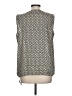 Ann Taylor LOFT 100% Polyester Gray Sleeveless Blouse Size L - photo 2
