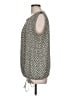 Ann Taylor LOFT 100% Polyester Gray Sleeveless Blouse Size L - photo 5