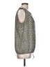 Ann Taylor LOFT 100% Polyester Gray Sleeveless Blouse Size L - photo 4