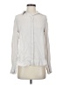 Theory 100% Silk Ivory Long Sleeve Silk Top Size P (petite) - photo 1
