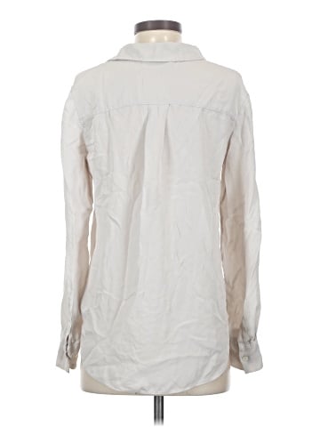 Theory Long Sleeve Silk Top (view 2)