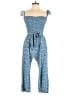 Baltic Born 100% Rayon Paisley Blue Jumpsuit Size L - photo 1