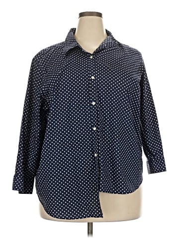 Lauren by Ralph Lauren 3/4 Sleeve Button-Down Shirt (view 1)