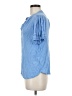 Well Worn 100% Viscose Blue Short Sleeve Blouse Size M - photo 5