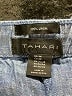 Tahari 100% Linen Chevron-herringbone Blue Shorts Size 3X - photo 3