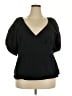 Old Navy 100% Cotton Black Short Sleeve Blouse Size XXL - photo 1