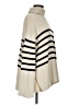 Gap 100% Cotton Stripes Ivory Turtleneck Sweater Size M - photo 4