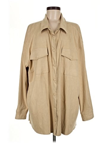 Good American Long Sleeve Button-Down Shirt (view 1)