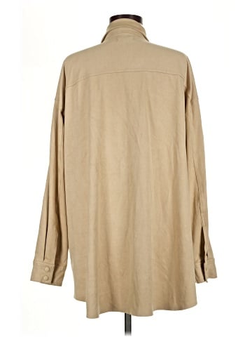 Good American Long Sleeve Button-Down Shirt (view 2)