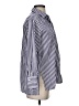 Free Assembly 100% Cotton Stripes Blue Long Sleeve Button-Down Shirt Size XS - photo 4