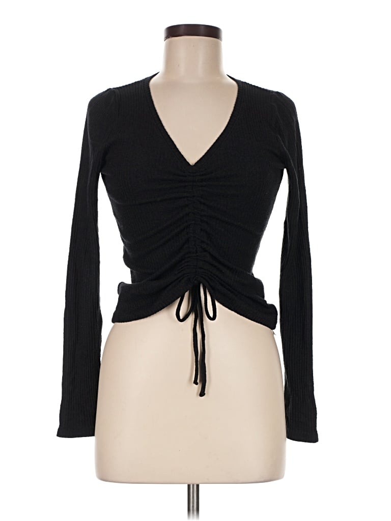 Pre-owned Hollister Cardigan Sweater In Black
