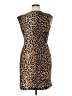 Sandra Darren Animal Print Brown Cocktail Dress Size 14 - photo 2