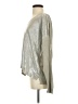 Tempo Paris Metallic Silver Long Sleeve Top Size S - photo 5