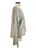 Tempo Paris Metallic Silver Long Sleeve Top Size S - photo 4