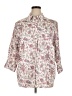 Chaps Floral Ivory 3/4 Sleeve Button-Down Shirt Size 1X - photo 1