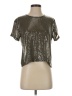 Millau Metallic Silver Short Sleeve T-Shirt Size XS - photo 1
