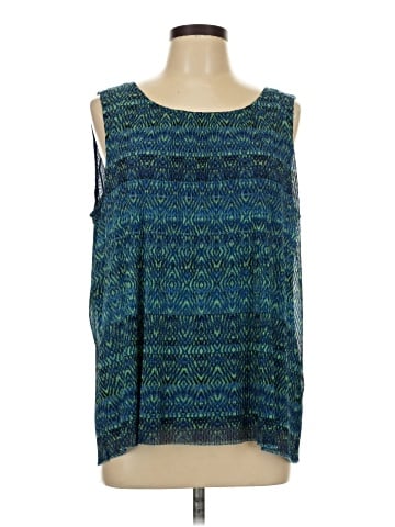 Rose + Olive Sleeveless Blouse (view 1)