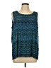 Rose + Olive Teal Sleeveless Blouse Size L - photo 1