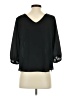 Iz Byer 100% Polyester Black 3/4 Sleeve Blouse Size S - photo 2