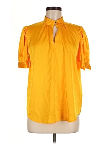 Karl Lagerfeld Paris Short Sleeve Blouse (view 1)