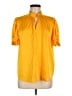 Karl Lagerfeld Paris 100% Polyester Yellow Short Sleeve Blouse Size M - photo 1