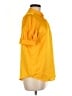 Karl Lagerfeld Paris 100% Polyester Yellow Short Sleeve Blouse Size M - photo 4