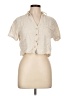 Love Notes Ivory Short Sleeve Blouse Size L - photo 1