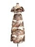 Assorted Brands Print Brown Casual Dress Size 18 - photo 1