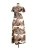 Assorted Brands Print Brown Casual Dress Size 18 - photo 2