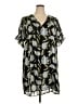 Assorted Brands 100% Polyester Print Black Casual Dress Size EU 50 / US 18-20 - photo 1
