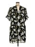 Assorted Brands 100% Polyester Print Black Casual Dress Size EU 50 / US 18-20 - photo 2