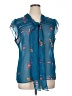 Attention 100% Polyester Blue Sleeveless Blouse Size XL - photo 1