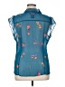 Attention 100% Polyester Blue Sleeveless Blouse Size XL - photo 2