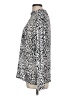 DKNY 100% Polyester Animal Print Silver Long Sleeve Blouse Size L - photo 5