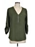 Fortune + Ivy 100% Polyester Green 3/4 Sleeve Blouse Size L - photo 1