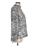 DKNY 100% Polyester Animal Print Silver Long Sleeve Blouse Size L - photo 4